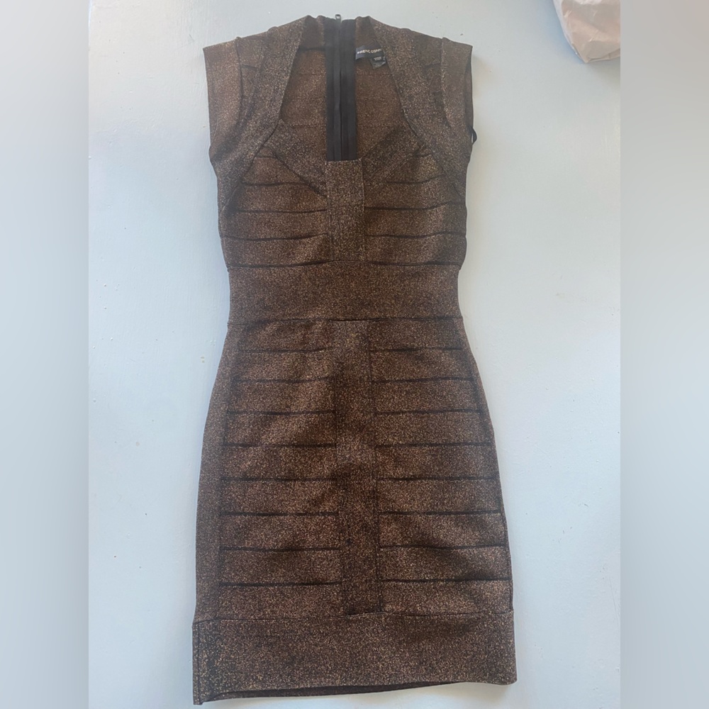 French Connection - gold dress, size 2